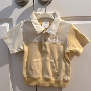 KITH Baby, 9-12 months yellow color block, collar polo shirt. Great condition!